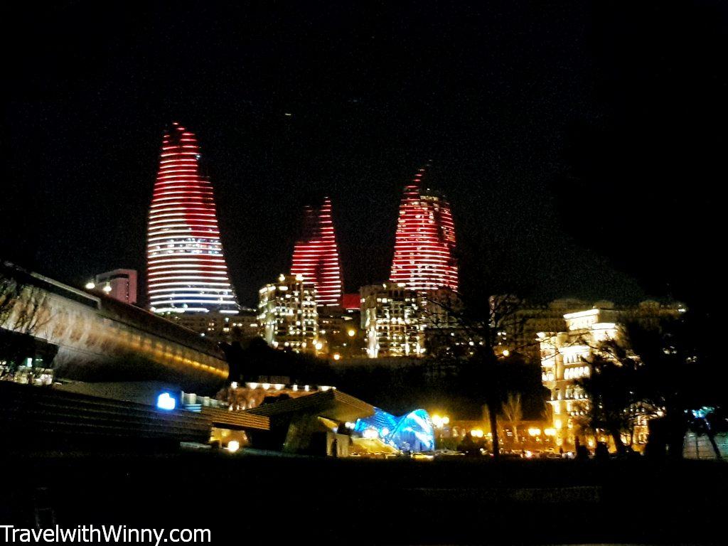 flame tower baku 巴庫 火焰塔