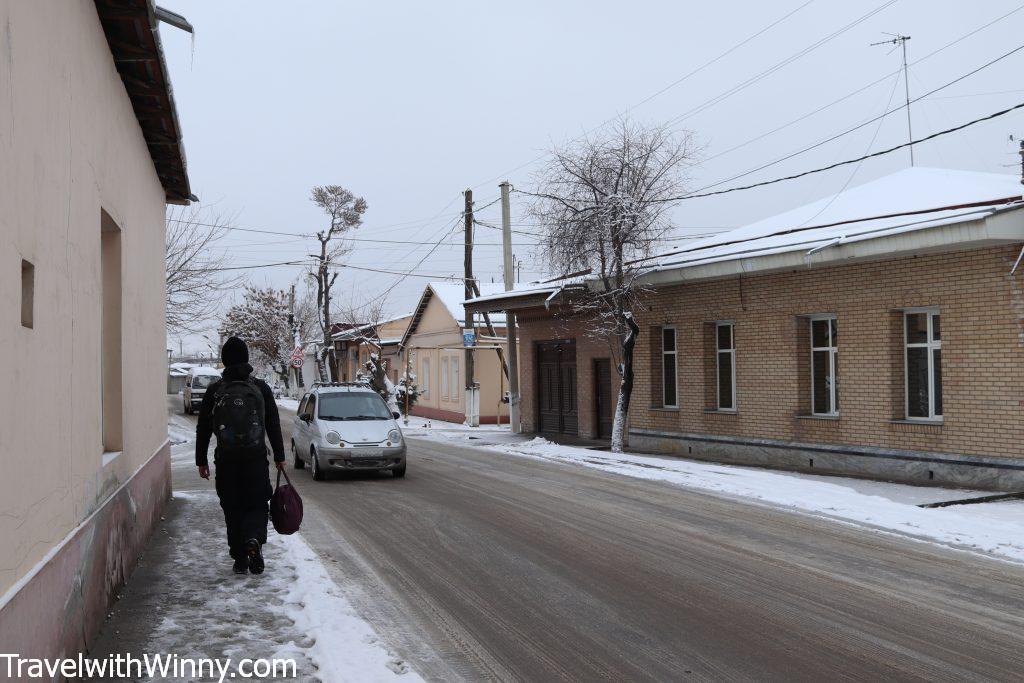 Walking to Bus station