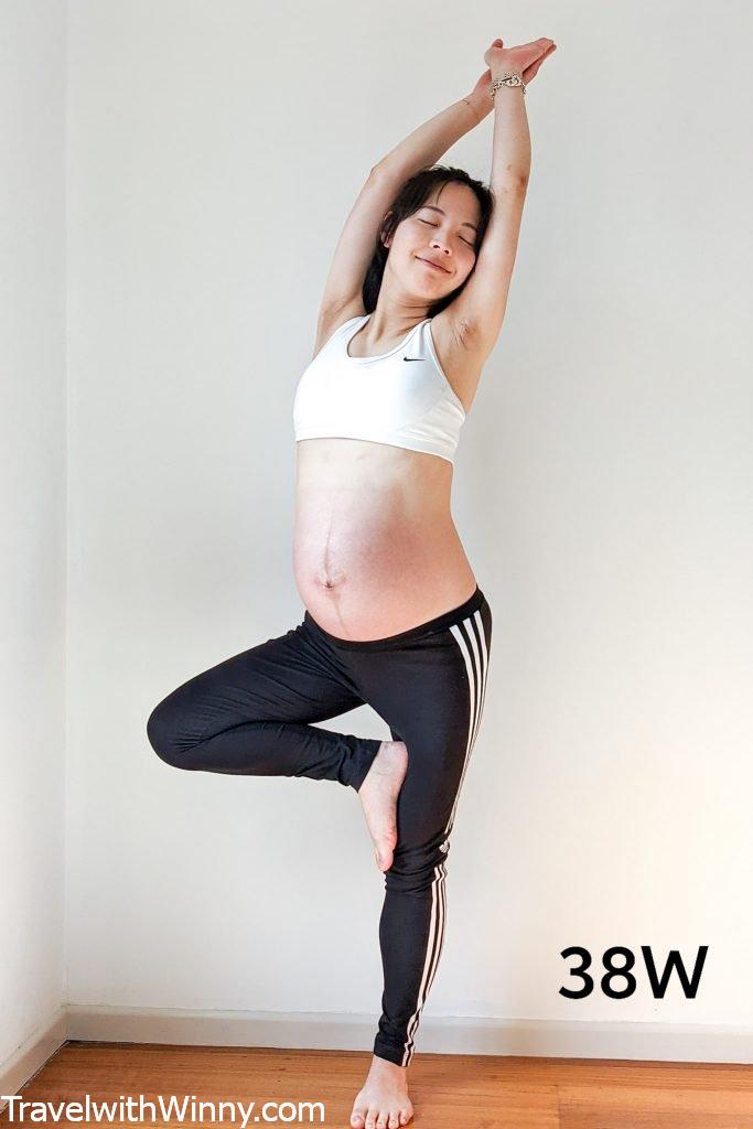 孕婦瑜珈pregnancy yoga 懷孕38 肚子weeks