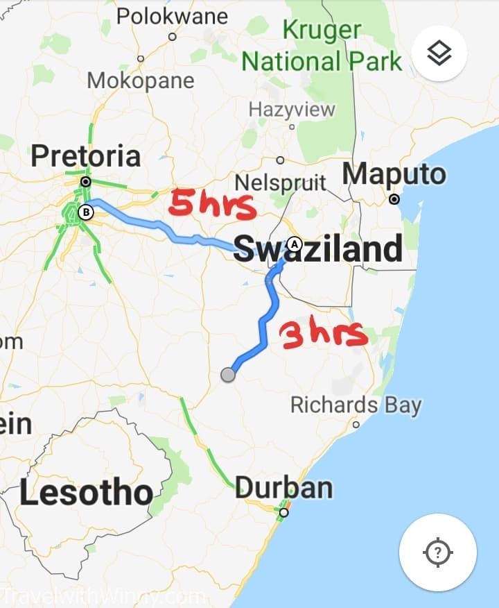 史瓦帝尼 Swaziland map self drive 自駕