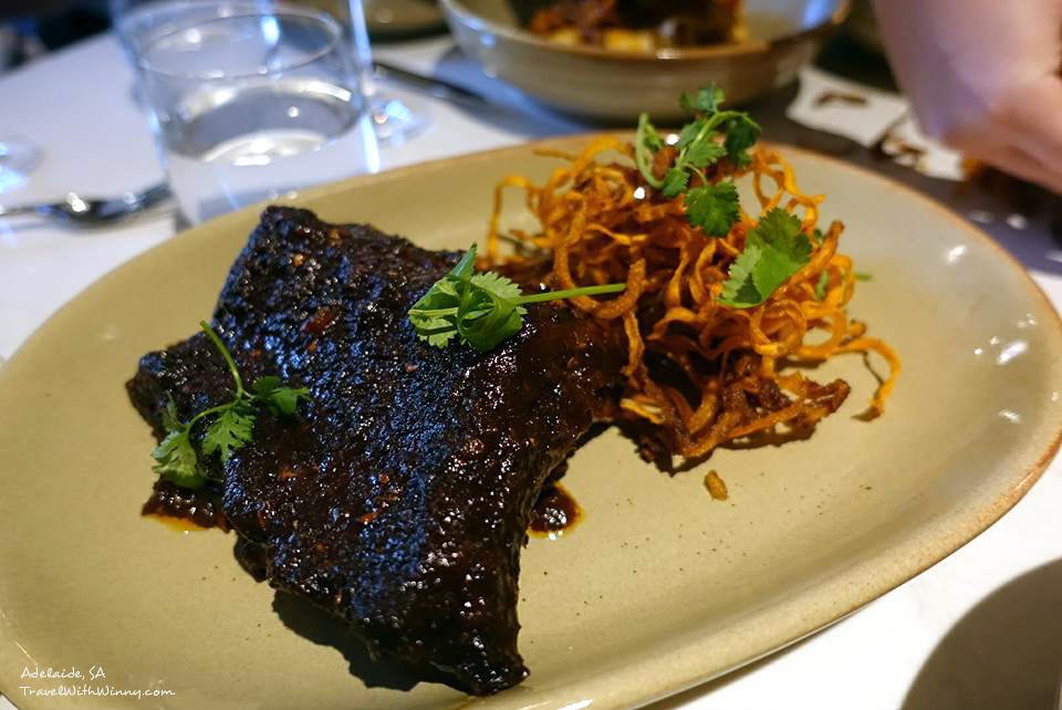 Baby back pork ribs- Rum pineapple glazed, sweet potato frites