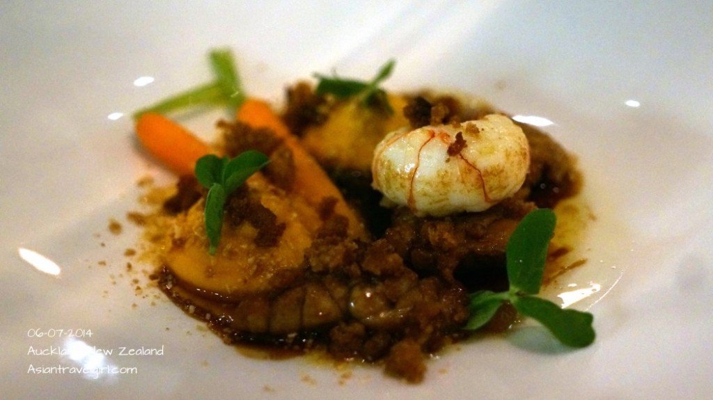 "The Second" Caramelised Veal Sweetbreads- languostine, carrots, almonds, gingerbread @The French Cafe