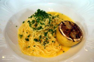 Lemon Saffron Spaghettini