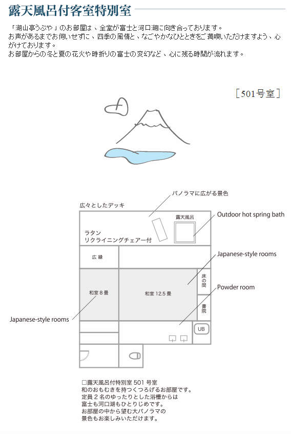 湖山亭 富士山 ubuya mt fuji view